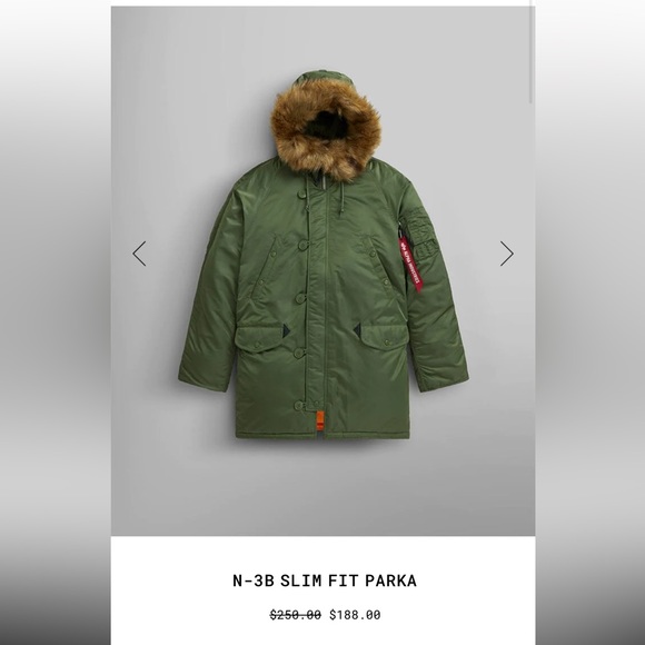 Alpha Industries Mens XS slim fit Heavy Extreme Cold Millitary Black Parka - Picture 6 of 7